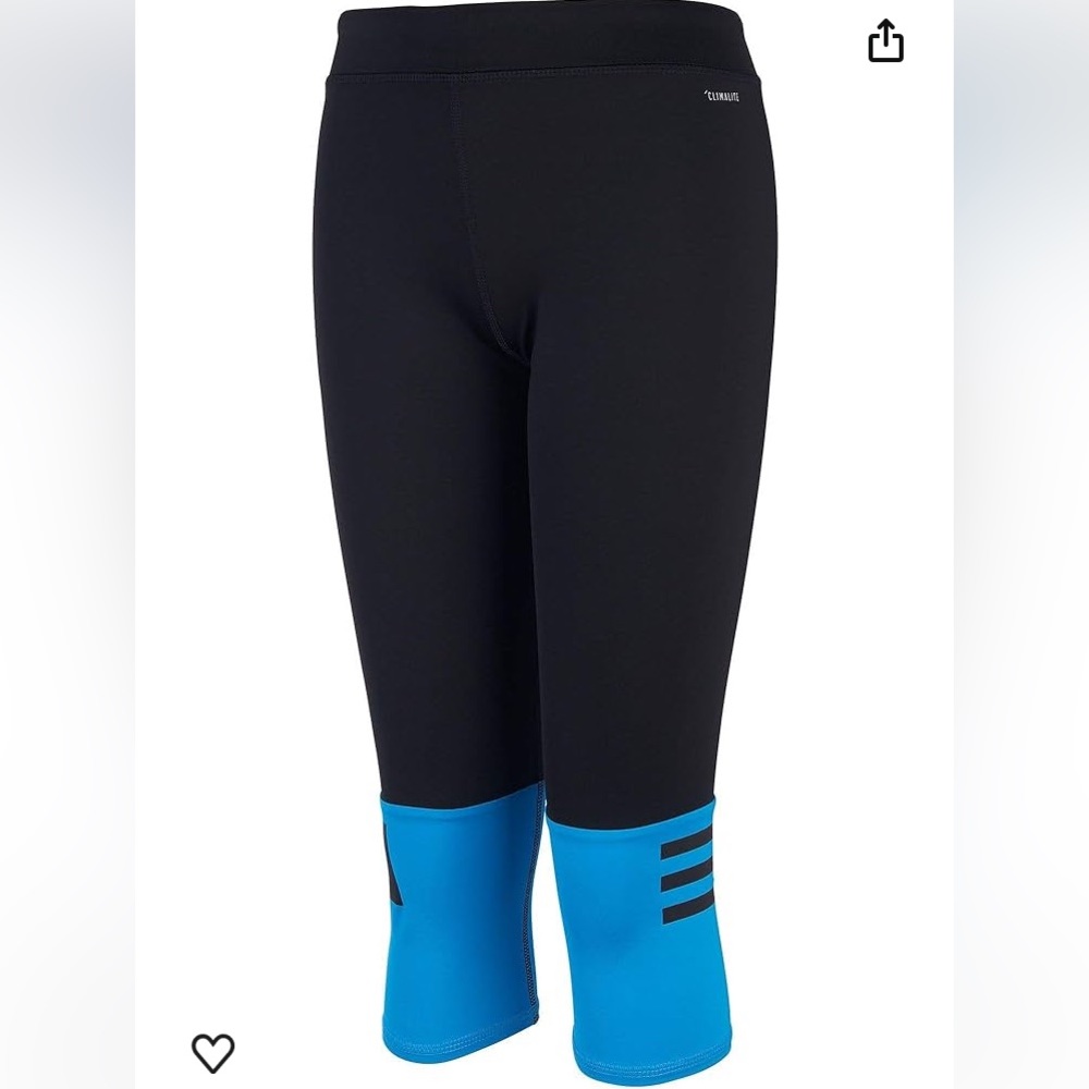 Adidas youth large (14) Climalite crop pants